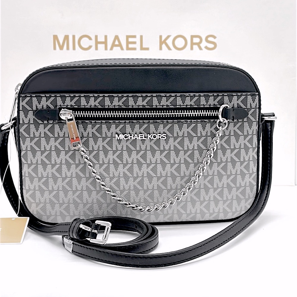 Michael Kors Jet Set Large Ombré Signature Logo East West Crossbody
Black